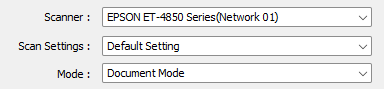 Scanner Settings panel